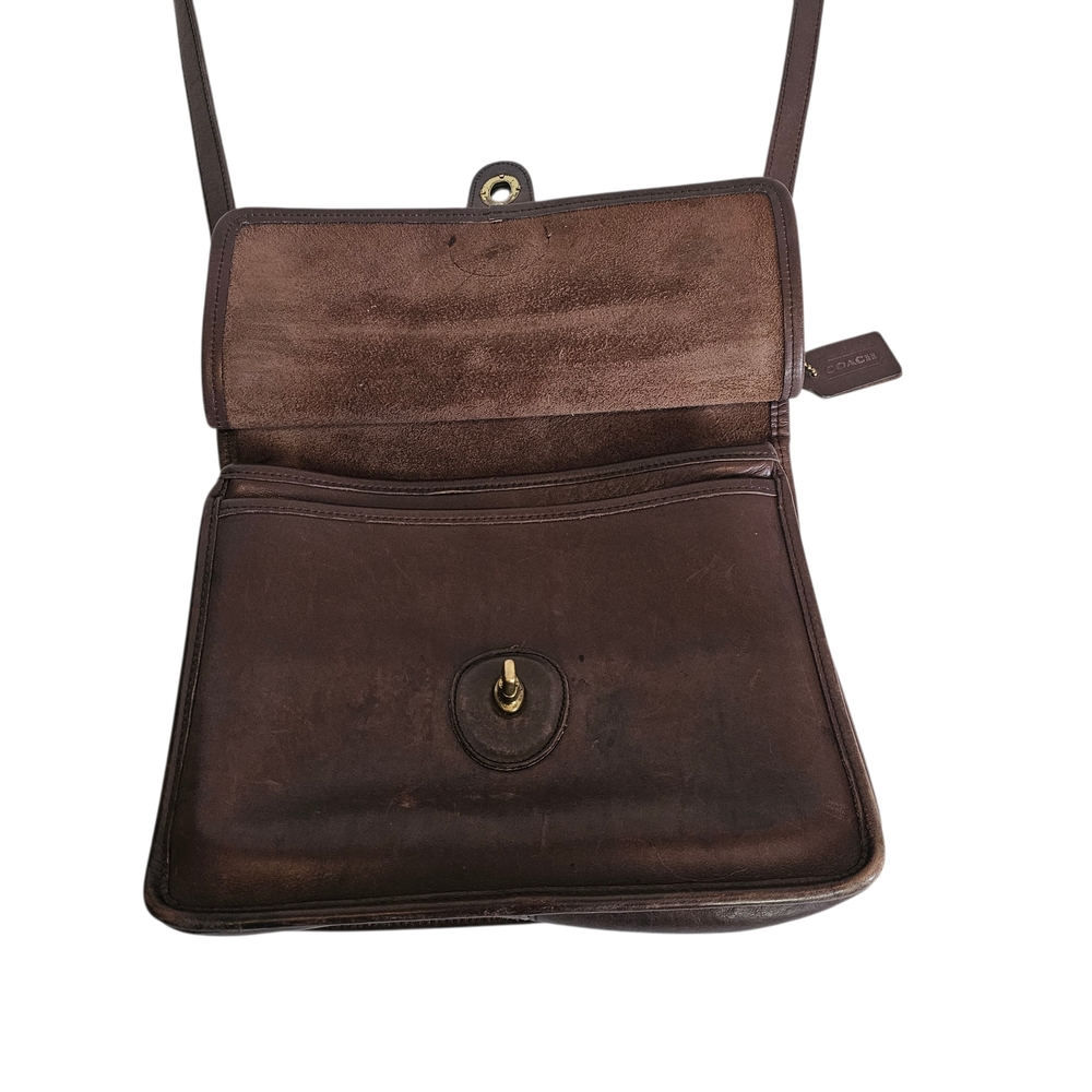 Vintage Coach Women's Willis Full Grain Leather Shoulder Bag J8U-9927 Brown READ - Picture 9 of 16